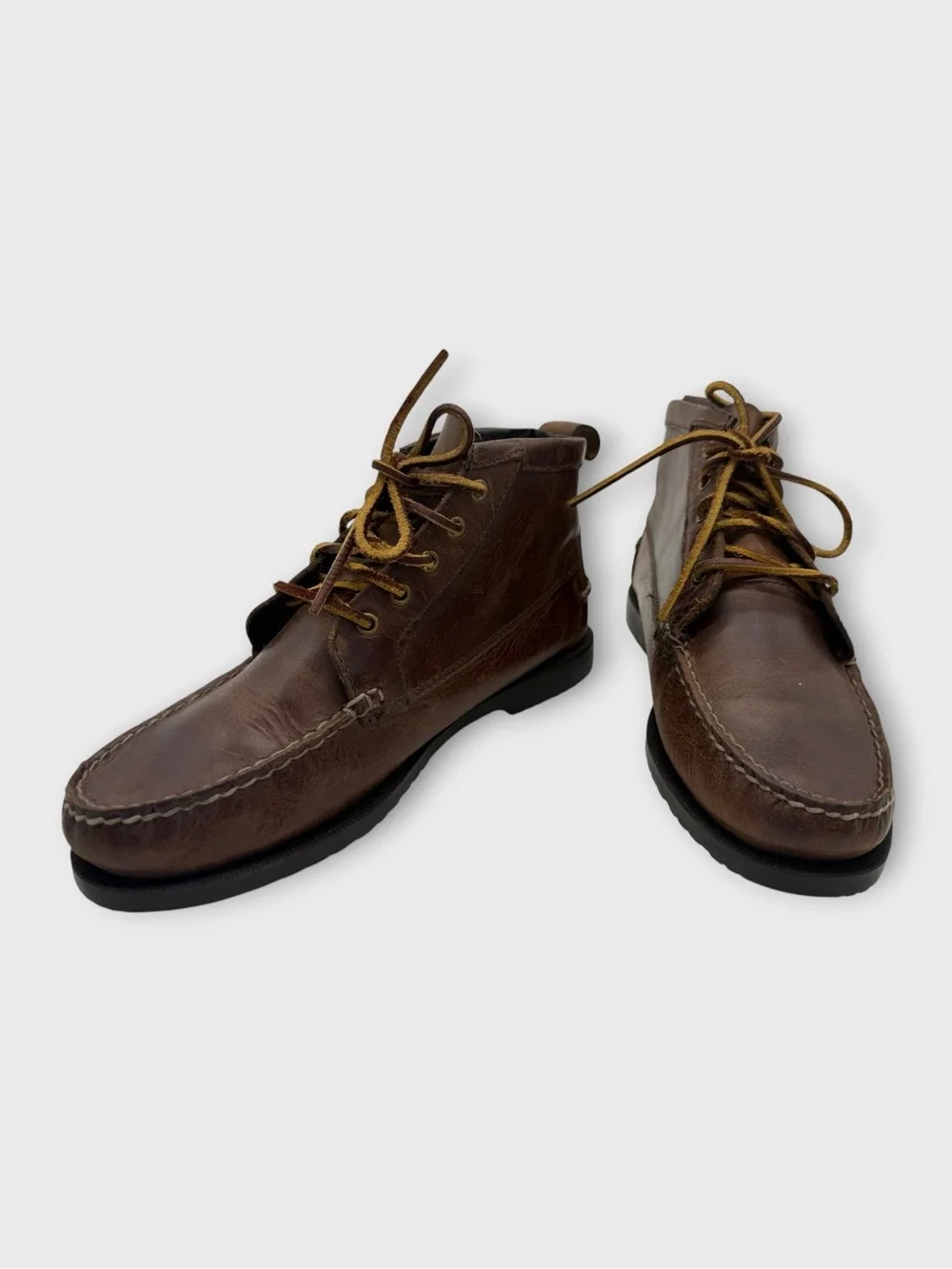 Eastland Brown Leather Moc Toe Chukka Boot Vintage Mens 8.5 Also Fits Women’s 10